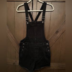 Madewell washed black short overalls - Small